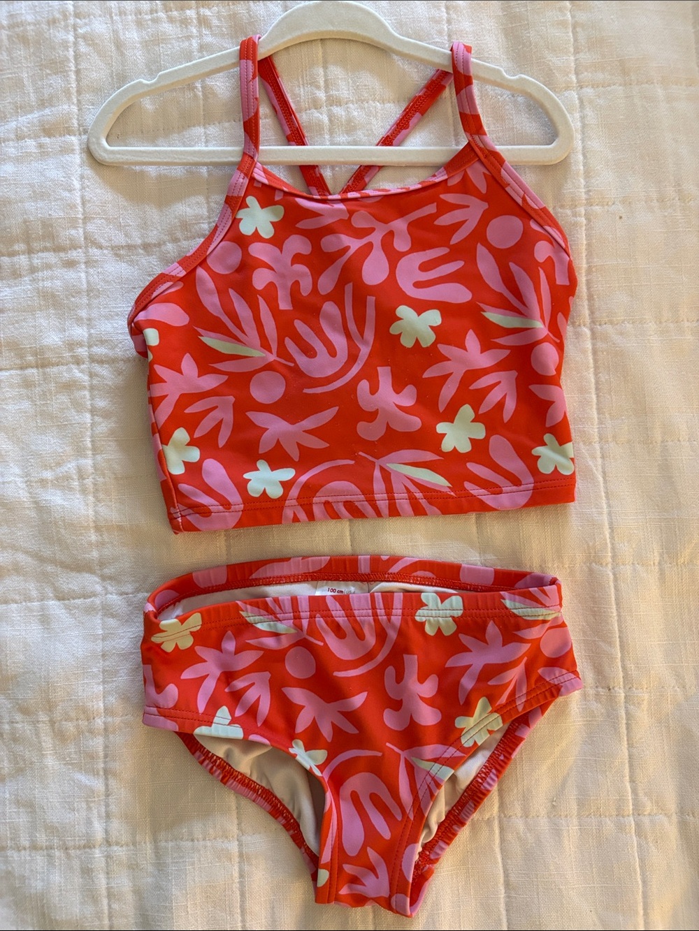 Hanna Andersson Red Floral-Print One-Piece Style Tankini